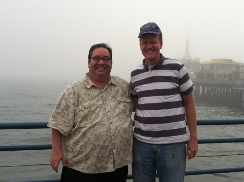 With Gary Case, missionary extraordinaire, when he was on a layover at LAX. He's now in Japan pioneering a church