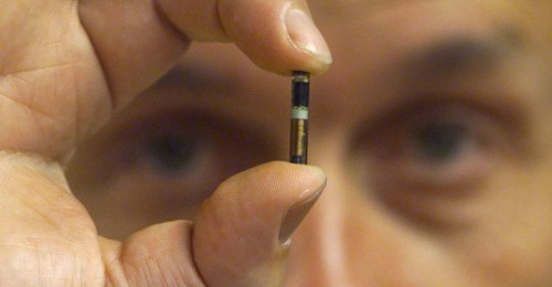 microchip inserted in hand